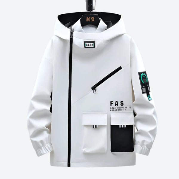 Modern Tech-Inspired Utility Hooded Jackets