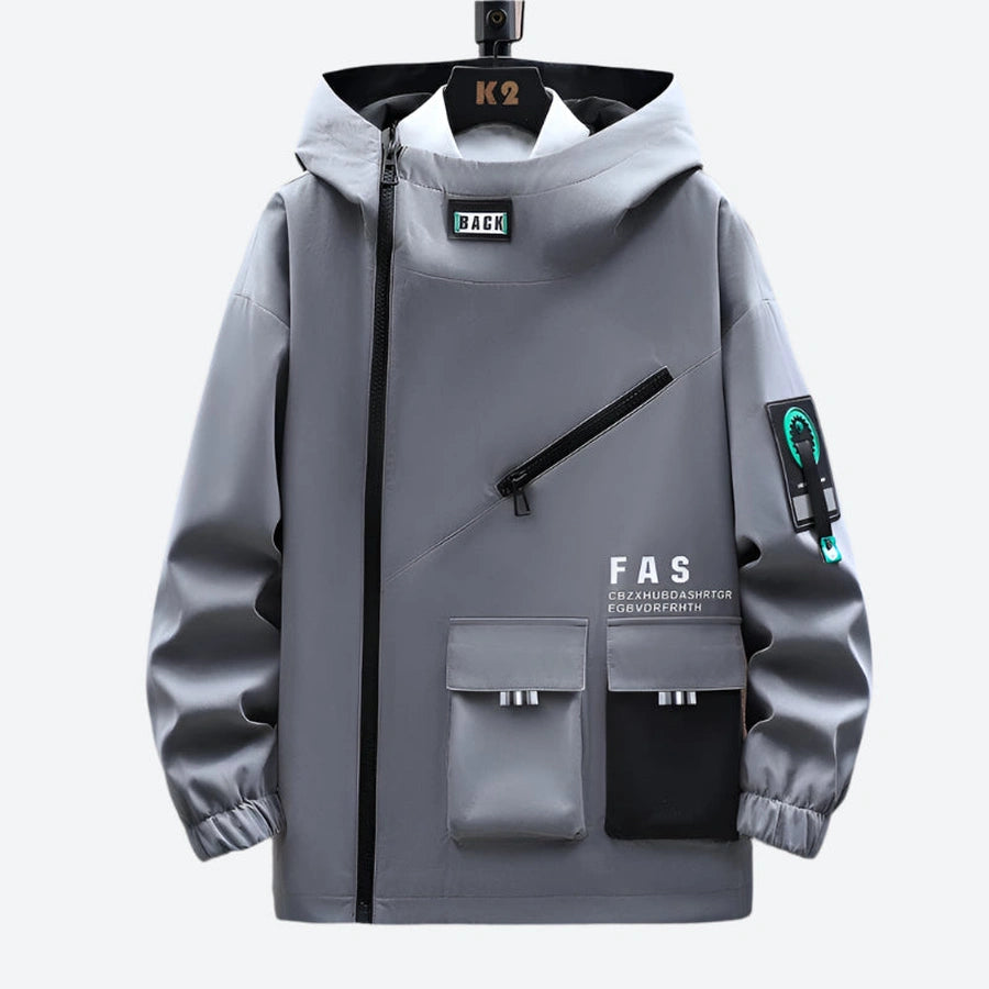 Modern Tech-Inspired Utility Hooded Jackets