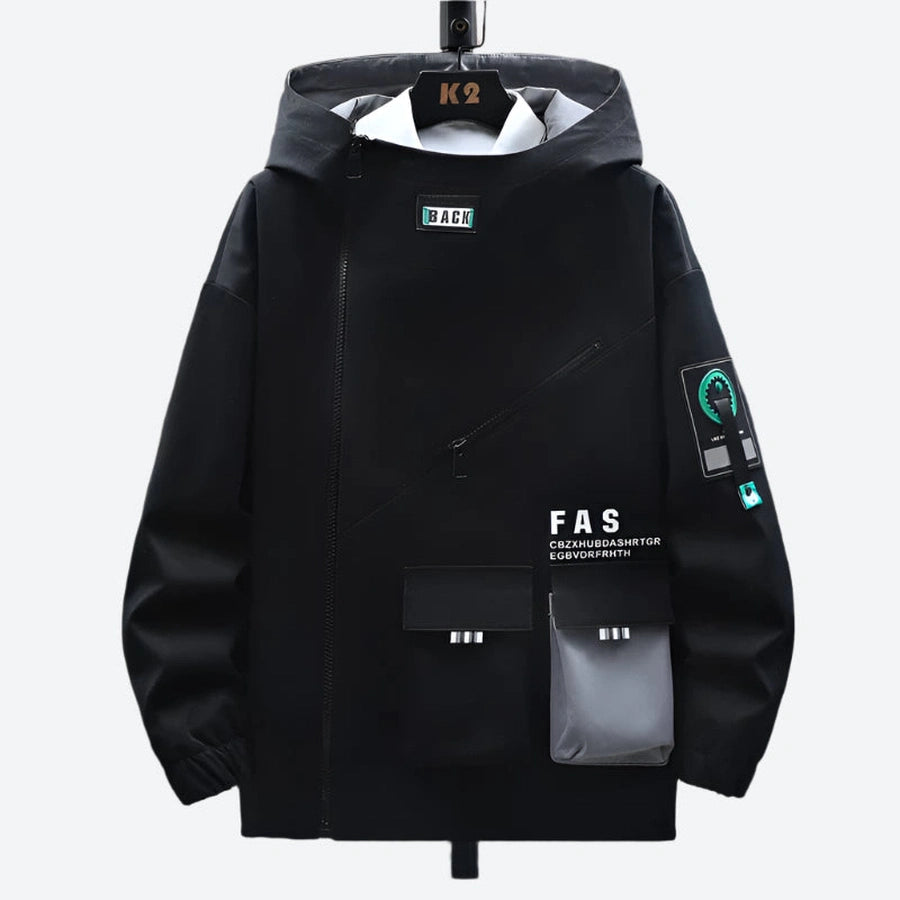 Modern Tech-Inspired Utility Hooded Jackets