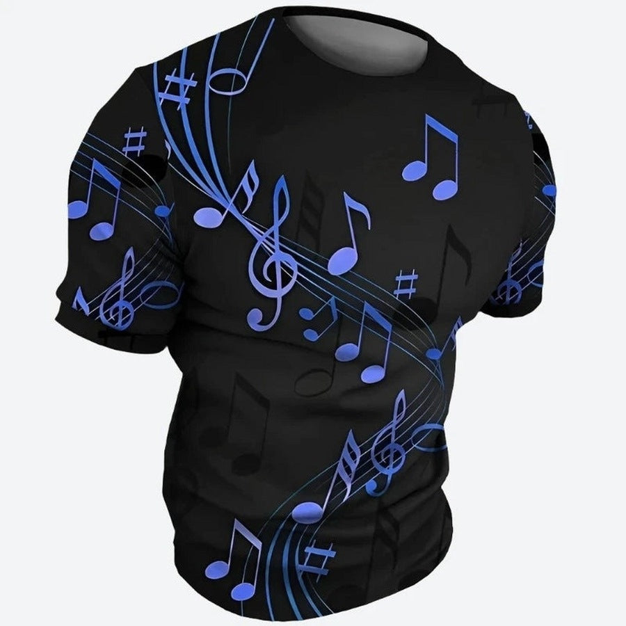 Musical Notes Graphic Print T-Shirts