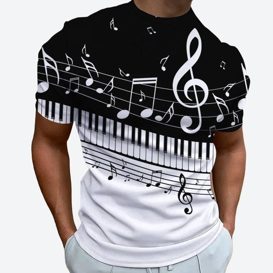 Musical Notes Graphic Print T-Shirts