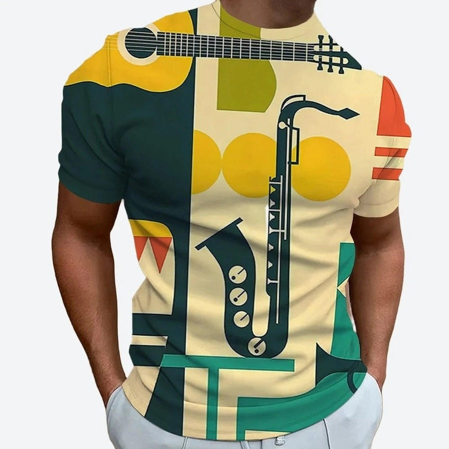 Musical Notes Graphic Print T-Shirts