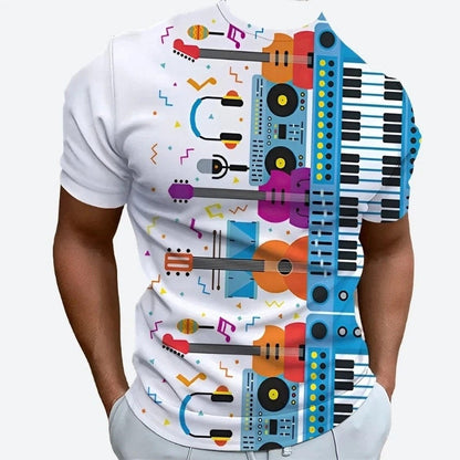 Musical Notes Graphic Print T-Shirts