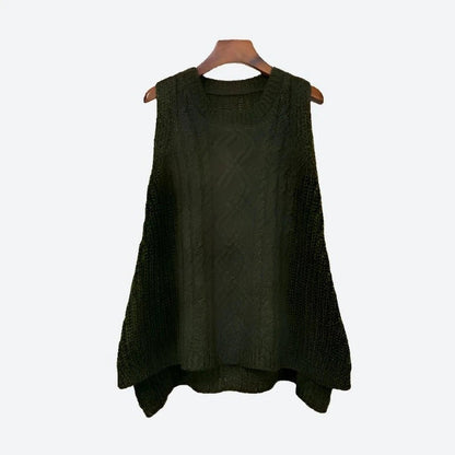 Oversized Sleeveless Knitted Vests