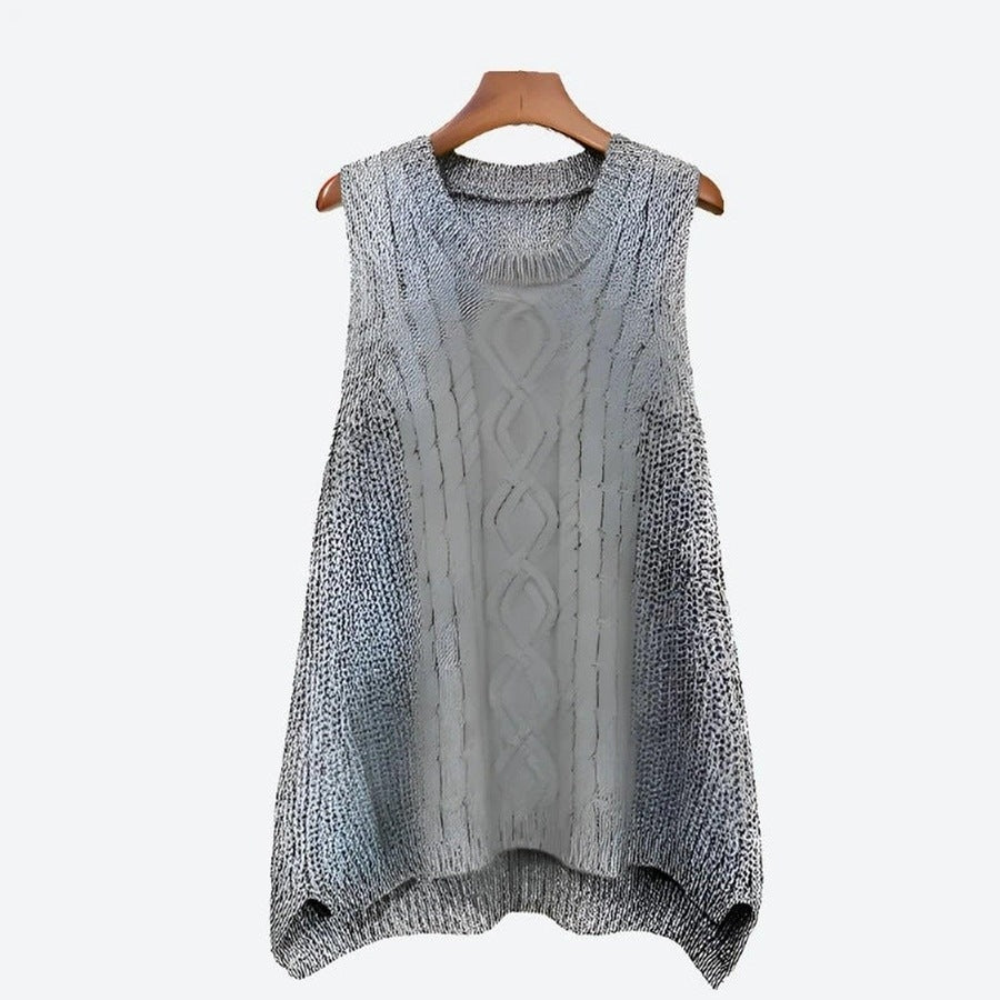 Oversized Sleeveless Knitted Vests