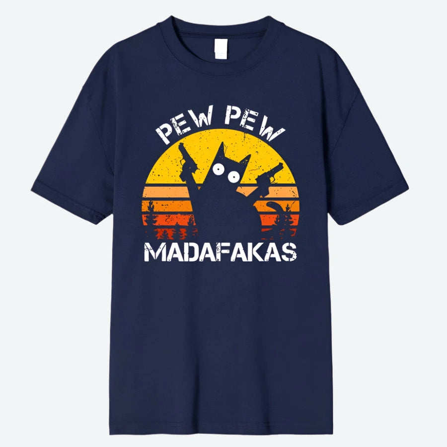 Pew Pew Cat Graphic T-Shirts