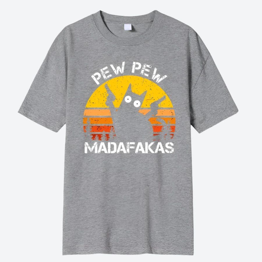 Pew Pew Cat Graphic T-Shirts