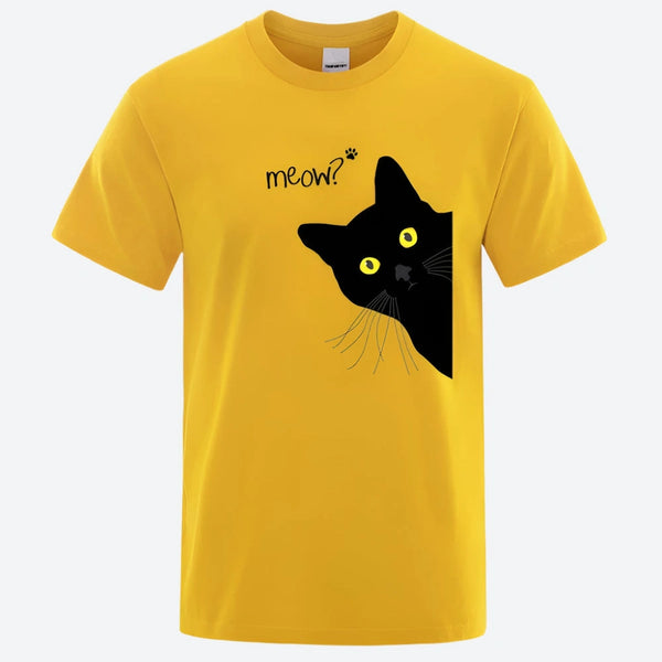 Playful Cat Graphic T-Shirts