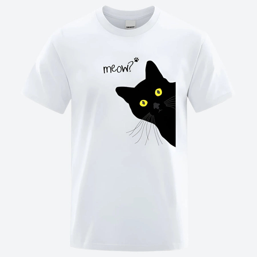 Playful Cat Graphic T-Shirts