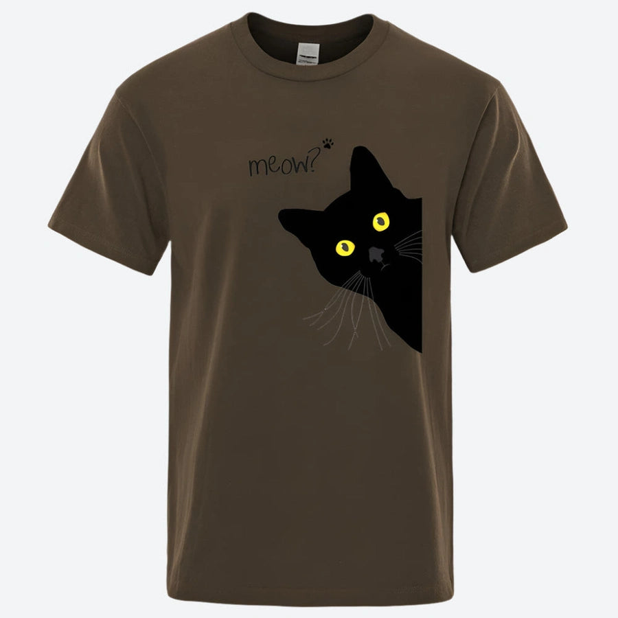 Playful Cat Graphic T-Shirts