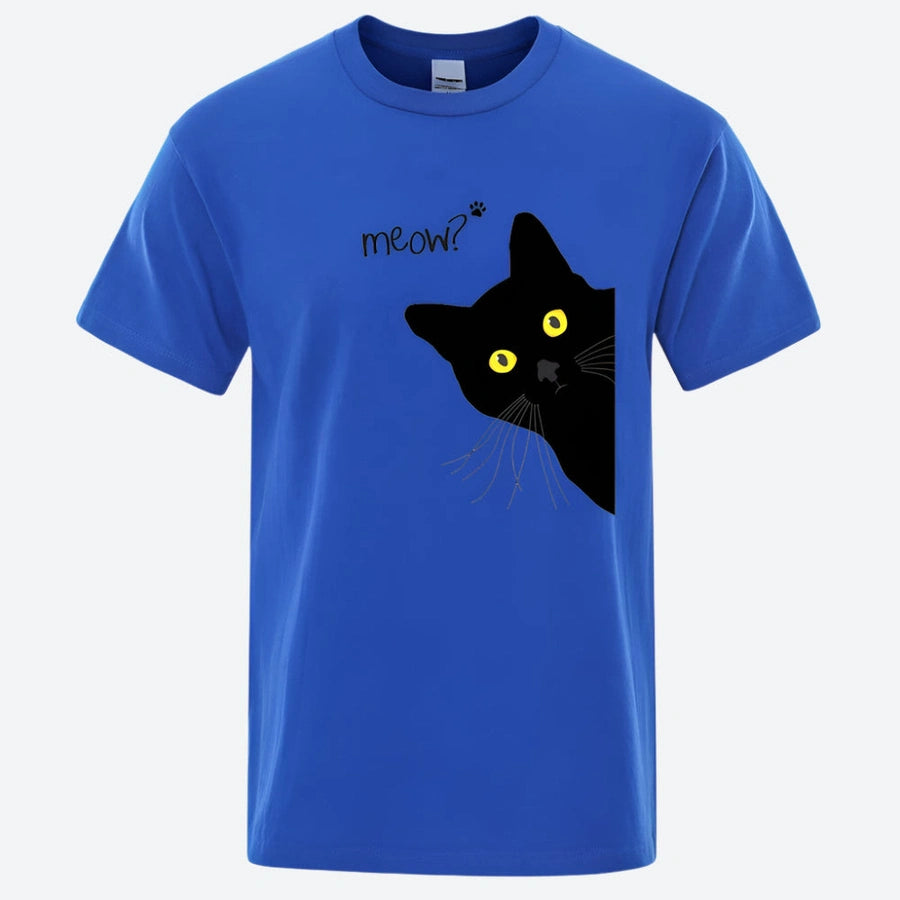 Playful Cat Graphic T-Shirts