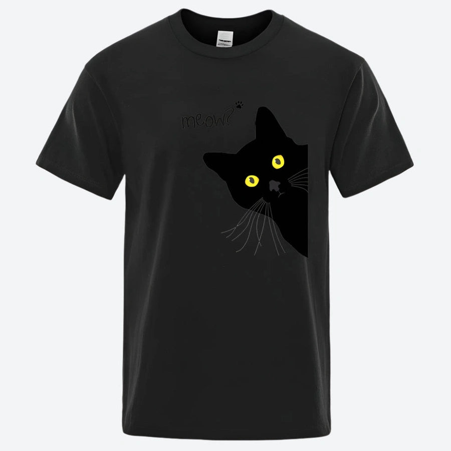 Playful Cat Graphic T-Shirts