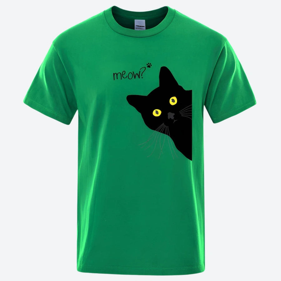 Playful Cat Graphic T-Shirts