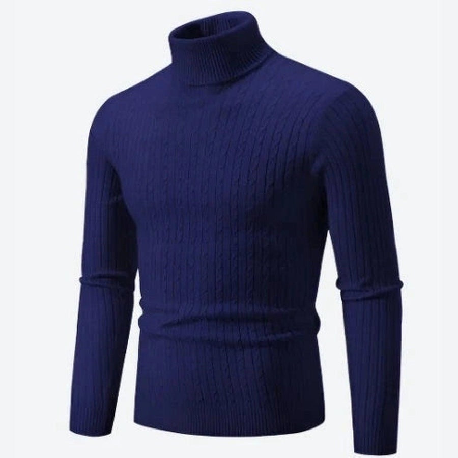 Quality Ribbed Knit Turtleneck Sweaters