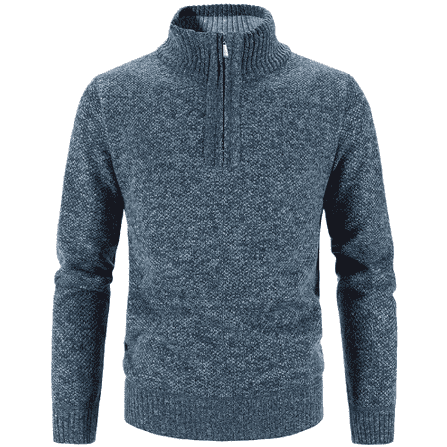 Quarter-Zip Knitted Pullover Sweaters