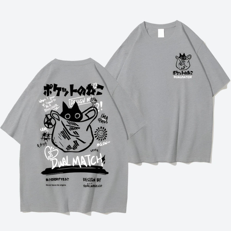 Quirky Graphic Oversized Anime T-Shirts