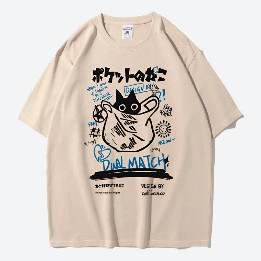 Quirky Graphic Oversized Anime T-Shirts