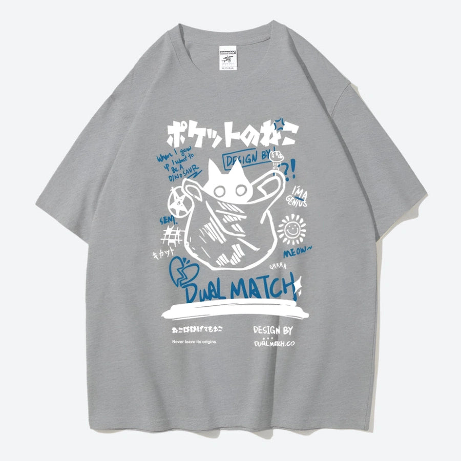 Quirky Graphic Oversized Anime T-Shirts