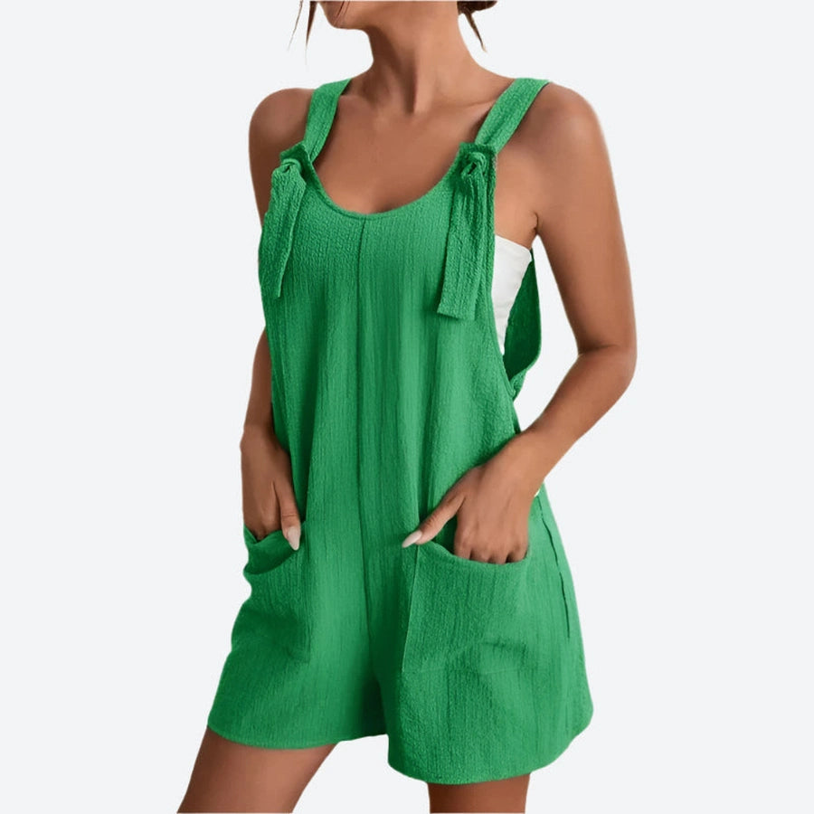 Relaxed Adjustable Tie-Strap Rompers