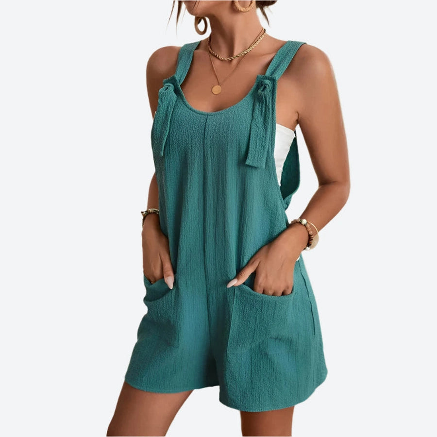 Relaxed Adjustable Tie-Strap Rompers