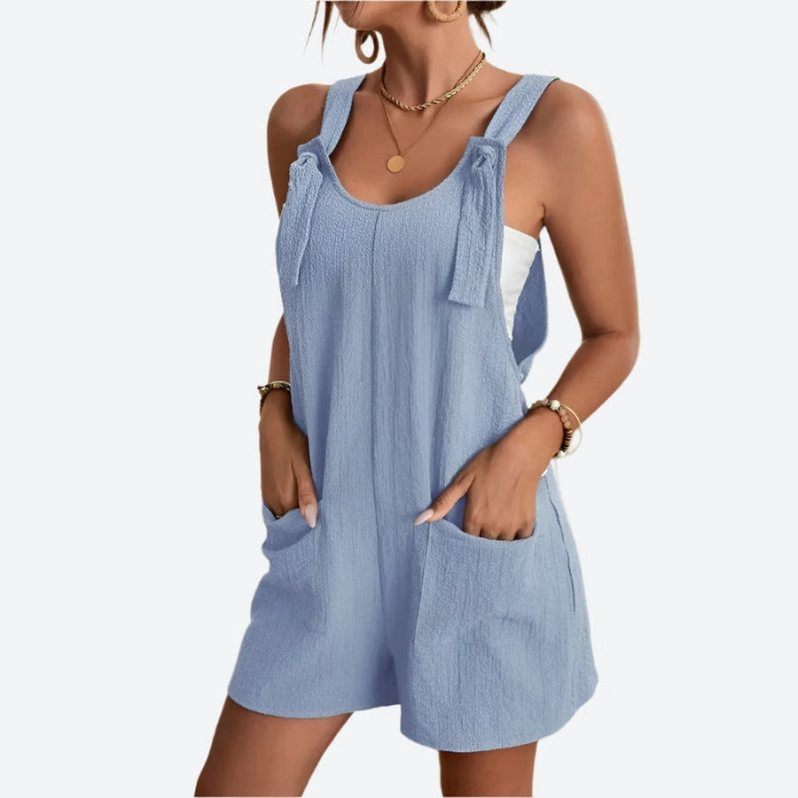 Relaxed Adjustable Tie-Strap Rompers