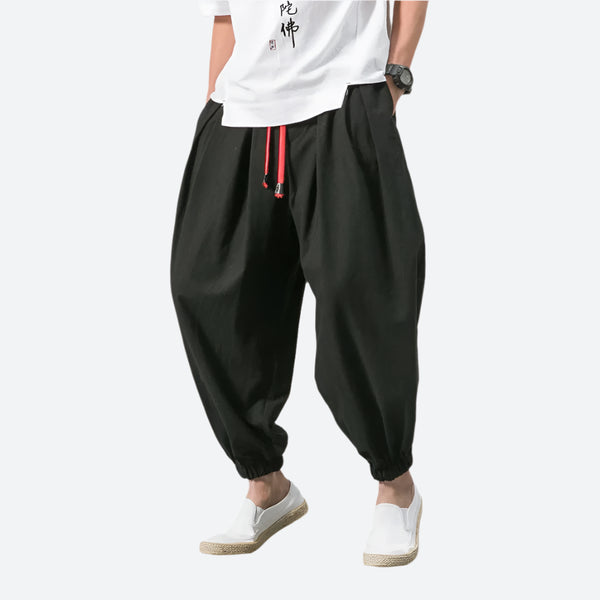 Relaxed Fit Cotton Harem Pants