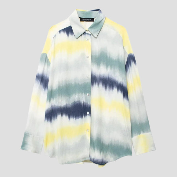 Relaxed Fit Gradient Button-Up Shirts