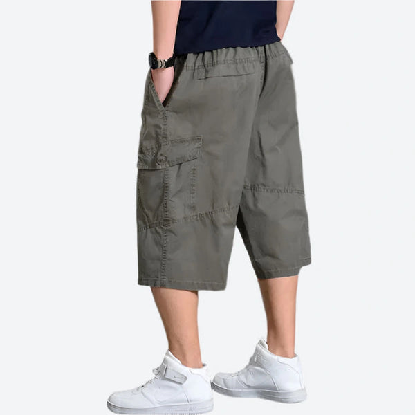 Relaxed Fit Multi-Pocket Cargo Shorts