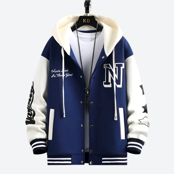 Retro Letterman Hooded Varsity Jackets