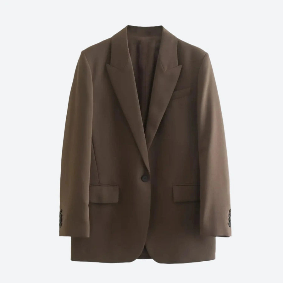 Single-Breasted Tailored Blazer Jackets