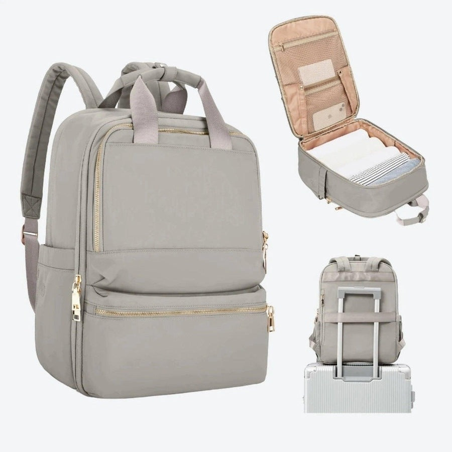 Sleek Multi-Compartment Laptop Travel Backpacks