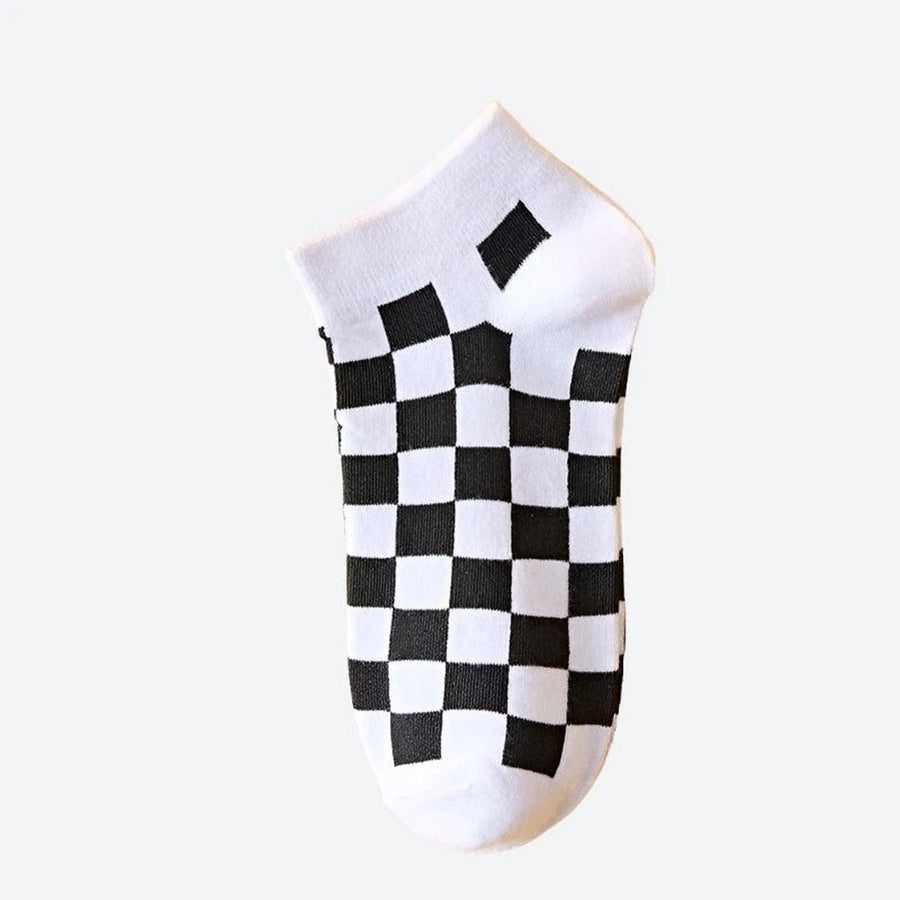 Soft Comfortable Checkered Pattern Socks