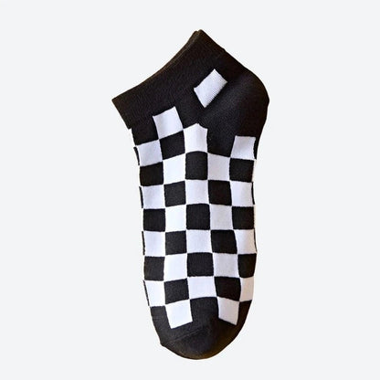 Soft Comfortable Checkered Pattern Socks