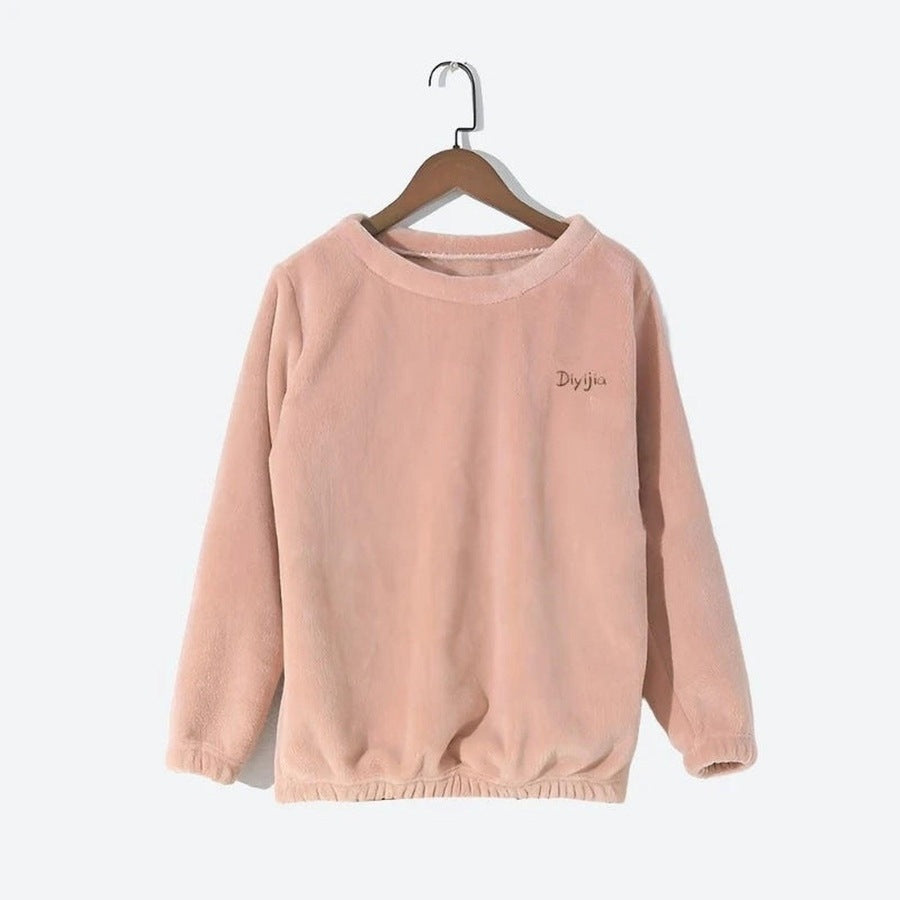 Soft Cozy Long-Sleeve Fleece Sweaters