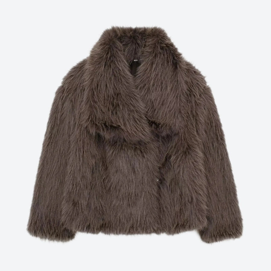 Soft Faux Fur Cropped Winter Coats