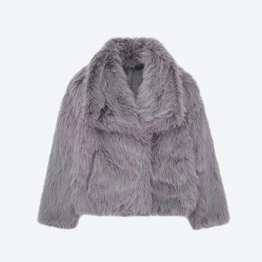 Soft Faux Fur Cropped Winter Coats