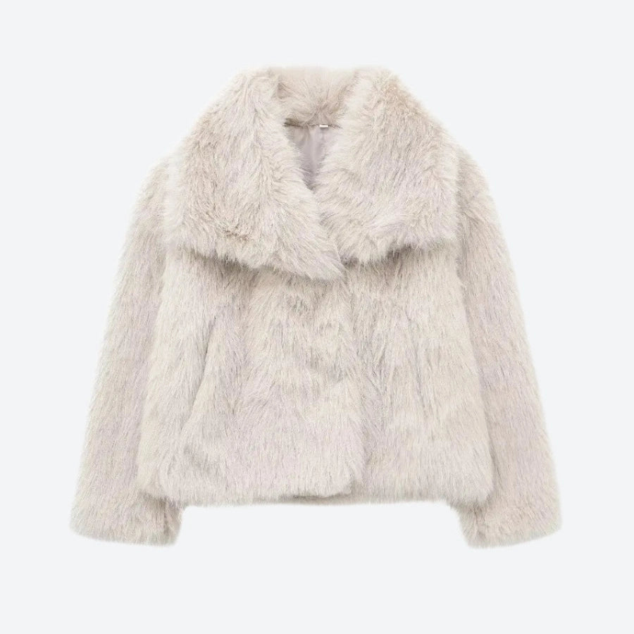 Soft Faux Fur Cropped Winter Coats