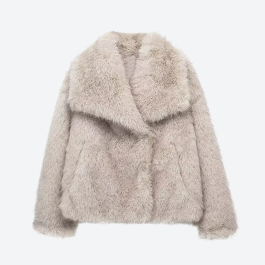 Soft Faux Fur Cropped Winter Coats