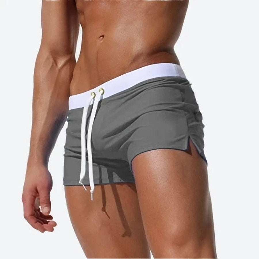 Sporty Low-Rise Quick-Dry Swim Shorts