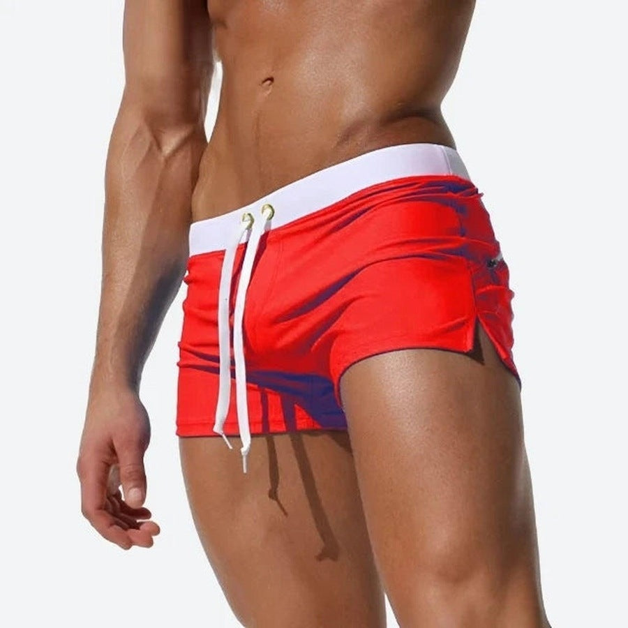 Sporty Low-Rise Quick-Dry Swim Shorts