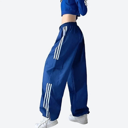 Sporty Wide-Leg Track Pants