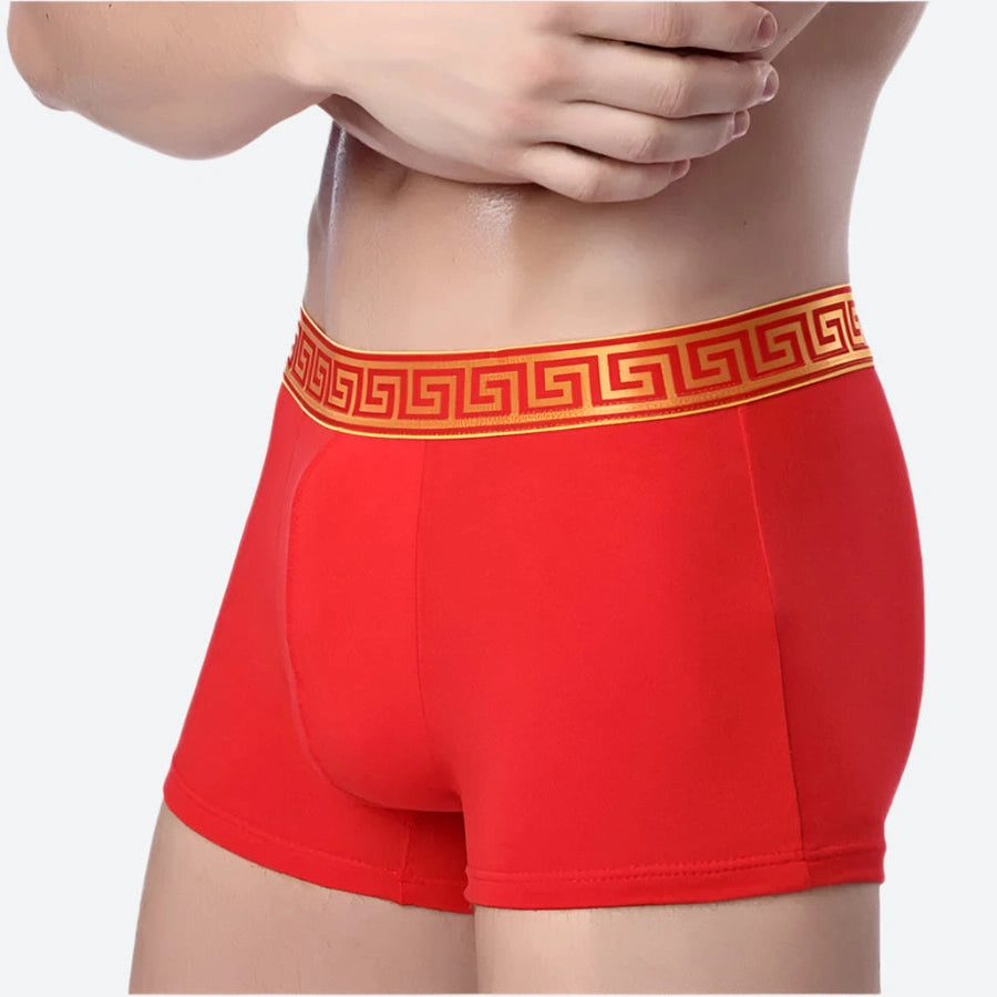 Stretch Fit Greek Pattern Boxer Shorts