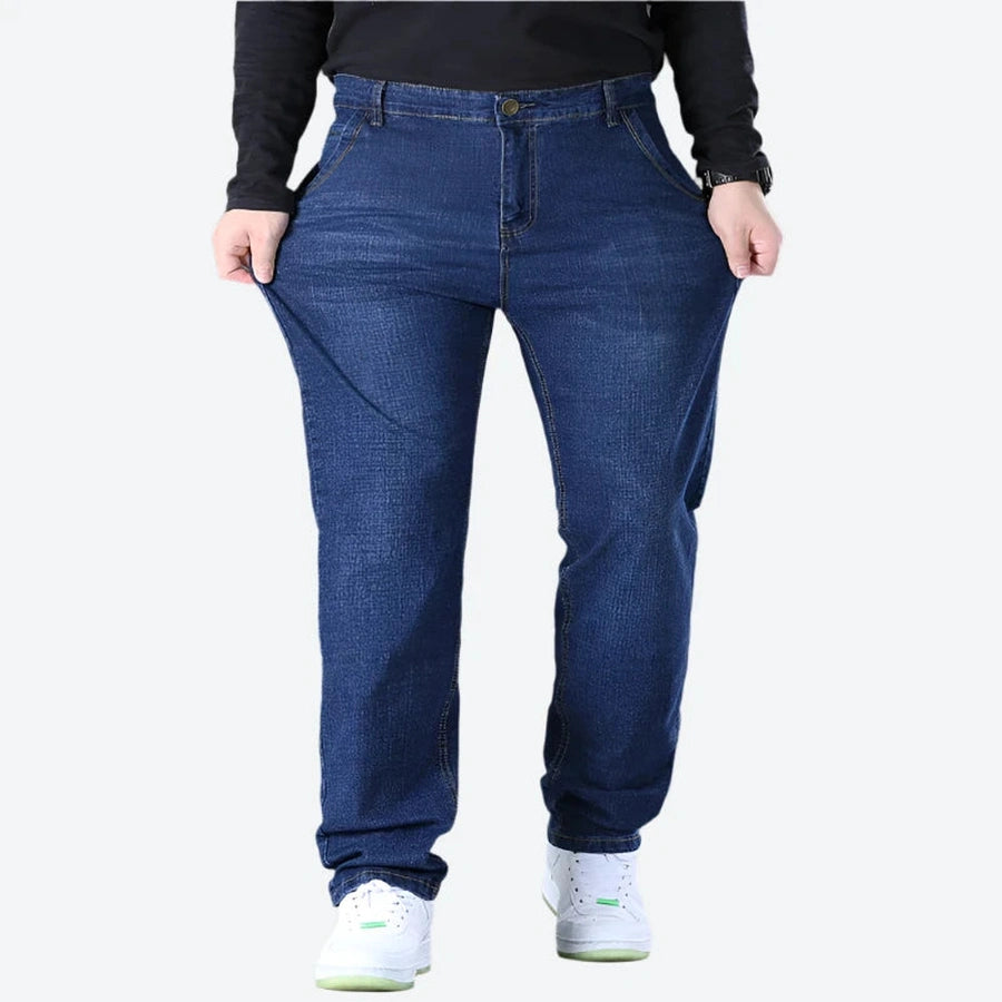 Stretch High-Waist Relaxed Fit Denim Jeans