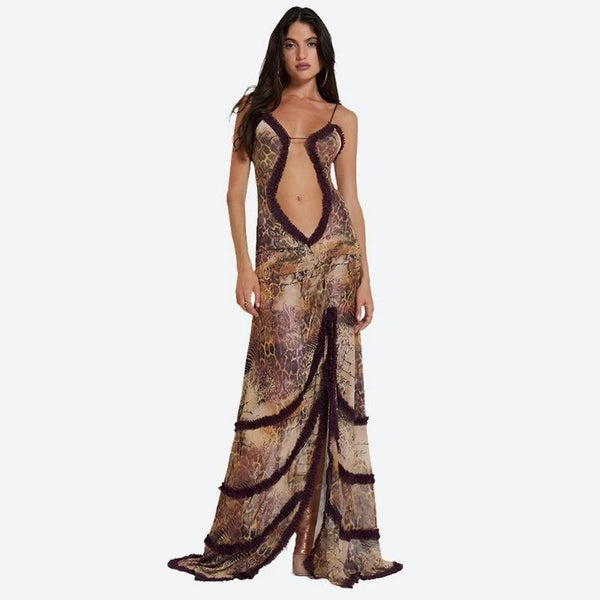 Stunning Sheer Cutout Maxi Dresses