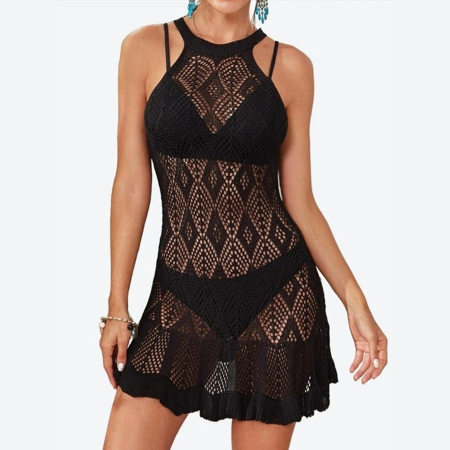 Stylish Crochet Halter Beach Dresses