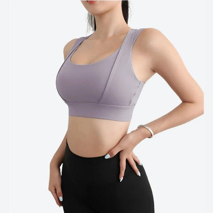 Stylish Double-Strap Sports Crop Bras