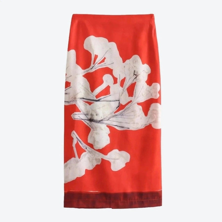 Stylish Floral Midi Pencil Skirts