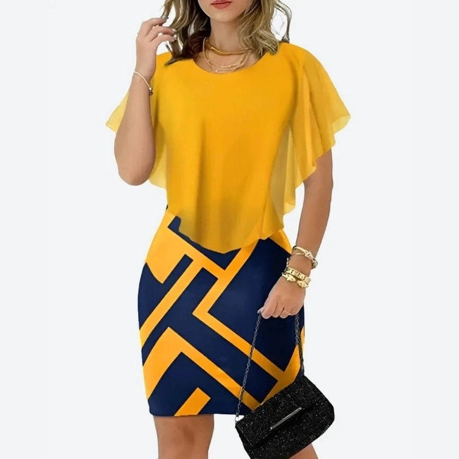 Stylish Flutter Sleeve Two-Piece Outfits