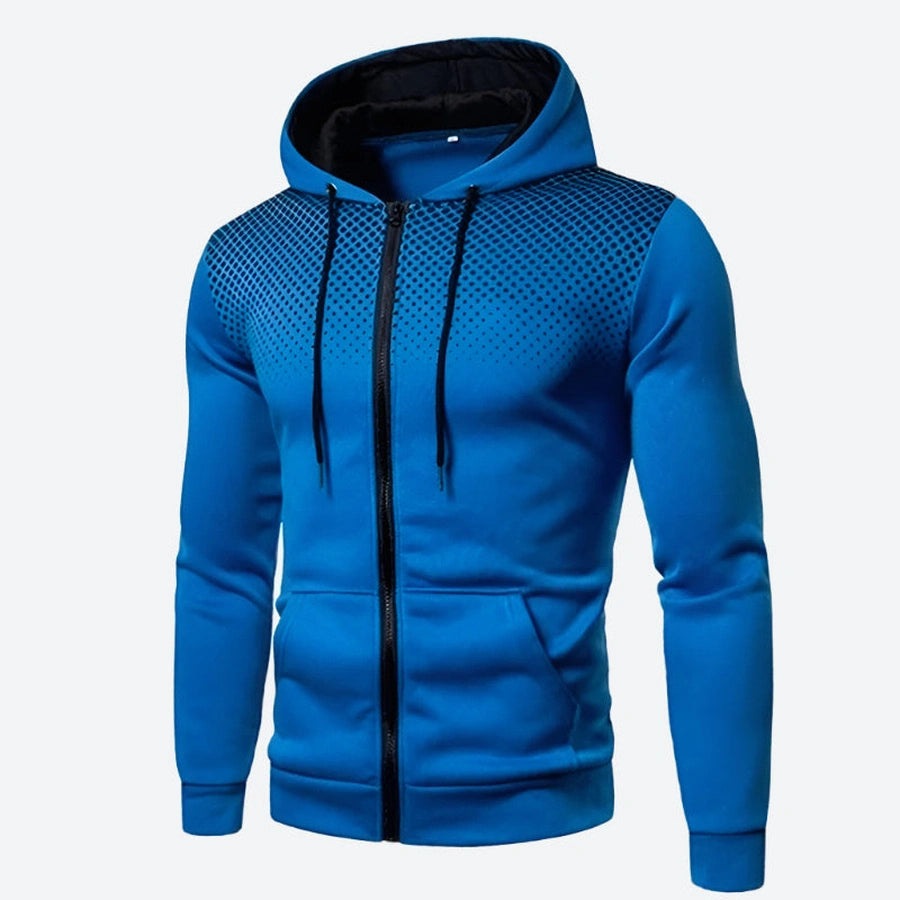 Stylish Gradient Full-Zip Hoodie Jackets