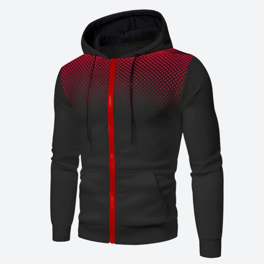 Stylish Gradient Full-Zip Hoodie Jackets